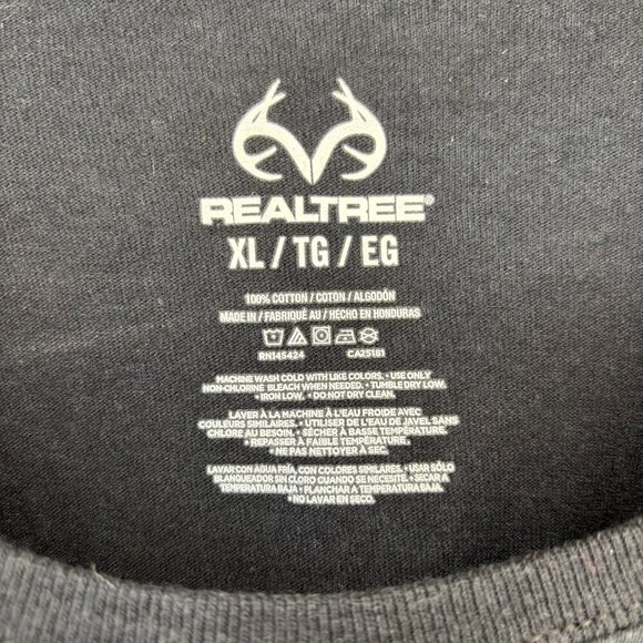 REALTREE APC Pink Camo Antler Logo Long Sleeve Tee Womens XL Black - Picture 6 of 6